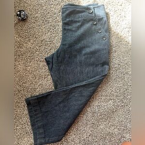 Ann Taylor denim cropped sailor pants, sz 10